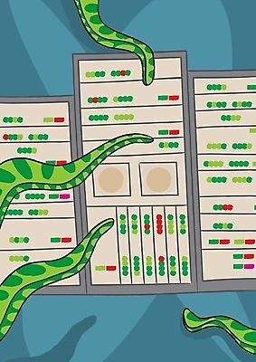 EPS 해외이미지 일러스트 세로 컴퓨터 디지털 자료 정보 센터 수비 바이러스 암호 벌레 위협 사이버 보안 감염 소프트웨어 악성코드 프로그램 해외202004 해외일러스트 곤충 모션 안전 전자제품 파일형식 벡터 이미지허브