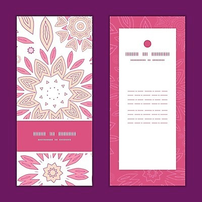 EPS 해외이미지 디자인 배너 꽃 분홍색 꽃무늬 패턴 일러스트 프레임 사람없음 세트 해외202004 해외일러스트 식물 컬러 무늬 파일형식 벡터 이미지허브