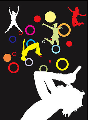 EPS 해외이미지 여자 남자 실루엣 별 음악 백그라운드 일러스트 사람 장식 청춘 파티 댄서 춤 그룹 DJ 클럽 디스코 사춘기 해외202004 해외일러스트 자연요소 직업 컨셉 문화예술 촬영기법 이벤트 파일형식 벡터 이미지허브