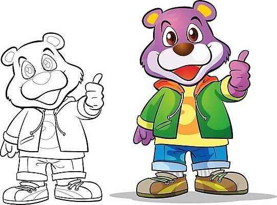 EPS 해외이미지 동물 야생동물 두마리 라인일러스트 일러스트 포유류 자연 사람없음 컬러풀 곰캐릭터 환영 카툰스타일 마스코트 해외202004 해외일러스트 컬러 동물캐릭터 2 곰 생태계 파일형식 벡터 이미지허브