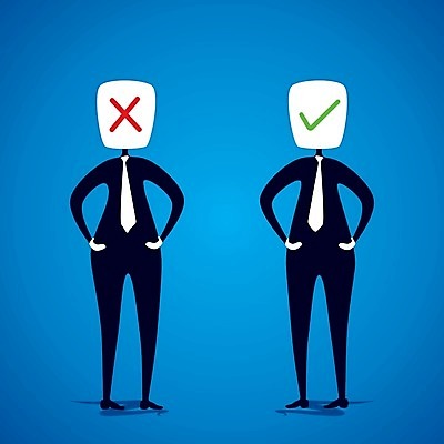 EPS 해외이미지 컨셉 십자가 생각 일러스트 비즈니스 성공 서기 사람 빨간색 초록색 파란색 흰색 비즈니스맨 선택 결과 질문 만화 투표 심볼 확인 사인 긍정 문제 보여주기 해결 의견 거짓 고립 대답 부정적 승인 응답 잘못 진실 해외202004 해외일러스트 남자 감정 컬러 모션 직장인 선거 파일형식 벡터 이미지허브