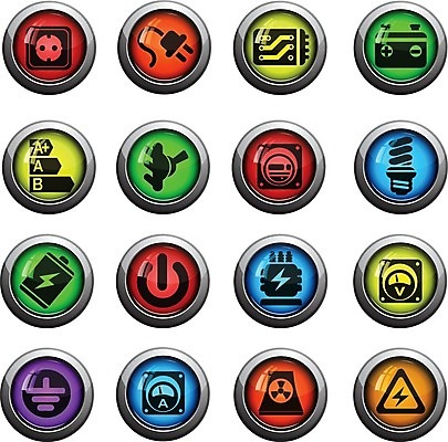 EPS 해외이미지 산업 일러스트 버튼 세트 힘 에너지 그린에너지 콘센트 회로판 심볼 사인 철사 공학 혁명 계기판 베터리 변압기 실리콘 해외202004 해외일러스트 교육 컨셉 파일형식 벡터 이미지허브
