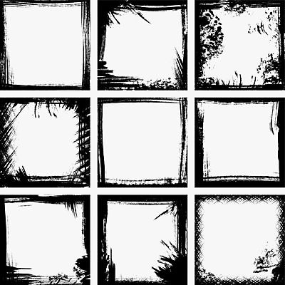 EPS 해외이미지 템플릿 디자인 백그라운드 일러스트 잉크 프레임 세트 검은색 손상 붓 점 얼룩 거친 황폐 떨어짐 스케치 수집 고민 분필 질감 분무기 결 스크래치 그런지 석탄 해외202004 해외일러스트 감정 컬러 컨셉 무늬 미술 초크 파일형식 벡터 이미지허브