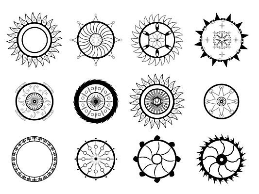 EPS 해외이미지 파도 일러스트 프레임 태양 에너지 골동품 바위 판넬 원형 수집 심볼 신화 안심 모음 그리스인 여신 전설 특별함 해외202004 해외일러스트 자연요소 도형 서양인 바다 컨셉 육류 돌_바위 파일형식 벡터 이미지허브