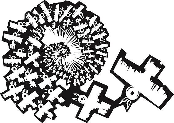 EPS 해외이미지 야생동물 이동 날개 일러스트 자연 조류 하늘 천사 자유 항공 천국 까마귀 목판화 해외202004 해외일러스트 동물 컨셉 생태계 파일형식 벡터 이미지허브