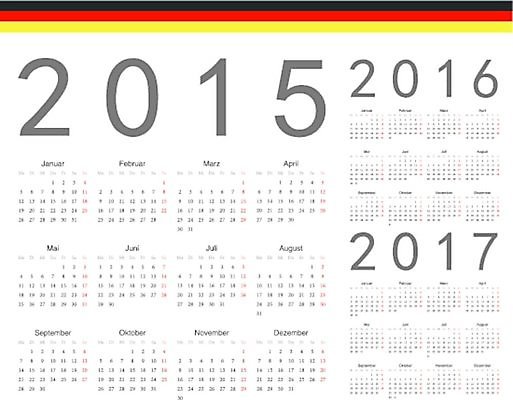 EPS 해외이미지 템플릿 디자인 계절 종이 백그라운드 일러스트 비즈니스 독일 이벤트 그래픽 빨간색 세트 사무실 숫자 노란색 다이어리 검은색 달력 깃발 시간 일주일 날짜 수집 연도 정사각형 심플 2015년 월 2016년 기본 엘리먼트 2017년 해외202004 해외일러스트 도형 문자 유럽 컬러 사무용품 파일형식 벡터 이미지허브