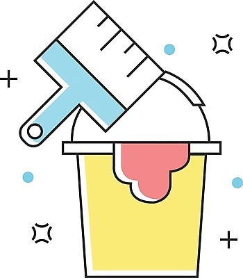 EPS 해외이미지 클립아트 디자인 산업 선 컨셉 일러스트 미래 새로움 미술 건물 그래픽 장식 페인트 장비 도구 붓 엔지니어 플랫 양동이 오브젝트 심플 건축업자 엘리먼트 스타일 해외202004 해외일러스트 건축물 건축 문화예술 기술자 파일형식 벡터 이미지허브