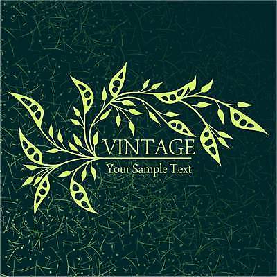 EPS 해외이미지 백그라운드 잎 라인일러스트 일러스트 타이포그라피 사람없음 초록색 빈티지 잎줄기 해외202004 해외일러스트 식물 문자 줄기 컬러 컨셉 파일형식 벡터 이미지허브