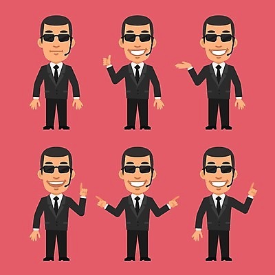 EPS 해외이미지 캐릭터 손 디자인 산업 일러스트 손가락 미술 경비 사람 정장 그래픽 세트 선글라스 업무 플랫 만화 수집 가득함 오브젝트 보안 클립 경호원 마스코트 스파이 캐리커처 해외202004 해외일러스트 일러캐릭터 직업 옷 안경 문화예술 안전 신체부위 작업 보호 그림 파일형식 벡터 이미지허브