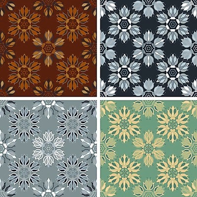 EPS 해외이미지 모양 디자인 꽃 백그라운드 패턴 일러스트 추상 미술 장식 초록색 세트 갈색 유행 디지털 검은색 회색 4 타일 싱글 그림 눈금 설정 창백 대칭 복잡 엘리먼트 해외202004 해외일러스트 식물 컬러 컨셉 무늬 문화예술 숫자 파일형식 벡터 이미지허브