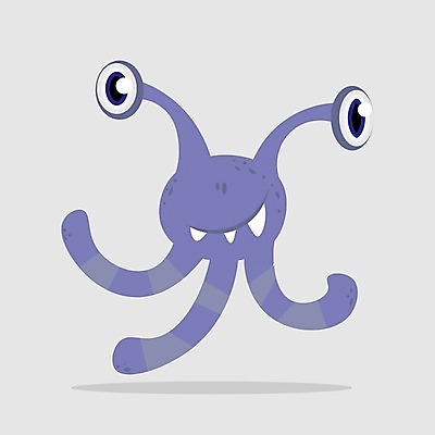 EPS 해외이미지 캐릭터 일러스트 뿔 사람없음 초록색 약 할로윈 외계인 바이러스 질병 감염 코믹 미생물 박테리아 몬스터 해외202004 해외일러스트 일러캐릭터 컬러 의학 생물 미확인물체 파일형식 벡터 이미지허브