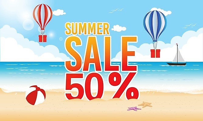 EPS 해외이미지 구름 배너 모래 파도 바다 여행 백그라운드 요트 일러스트 불가사리 사람없음 여름 선물상자 쇼핑 햇빛 세일 풍선 해외202004 해외일러스트 자연요소 계절 배_교통 극피동물 선물 상자 태양 파일형식 벡터 이미지허브