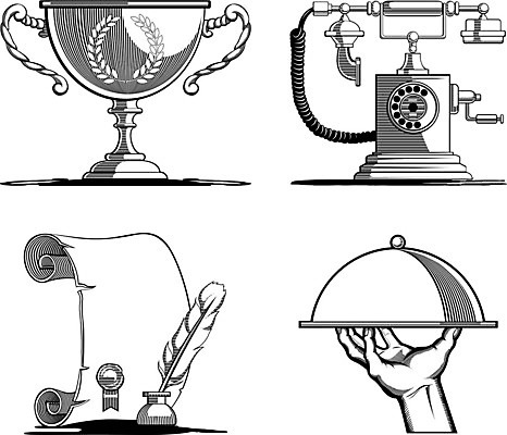 EPS 해외이미지 손 디자인 일러스트 들기 사람없음 신체부위 세트 골동품 두루마리 전화기 상패 트로피 복고 깃털펜 깃펜 양피지 쟁반덮개 해외202004 해외일러스트 모션 사람 펜 덮개 상_우승 파일형식 벡터 이미지허브