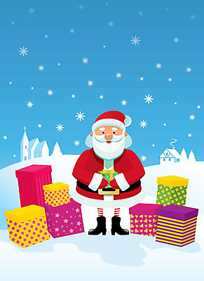 EPS 해외이미지 전통 크리스마스 겨울 일러스트 선물 미소 풍경 사람없음 산타클로스 교회 축하 언덕 주기 해외202004 해외일러스트 계절 기념일 컨셉 종교건축 모션 표정 건물 파일형식 벡터 이미지허브
