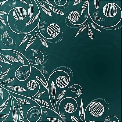 EPS 해외이미지 백그라운드 잎 라인일러스트 일러스트 사람없음 빈티지 청록색 잎줄기 해외202004 해외일러스트 식물 줄기 컬러 컨셉 파일형식 벡터 이미지허브