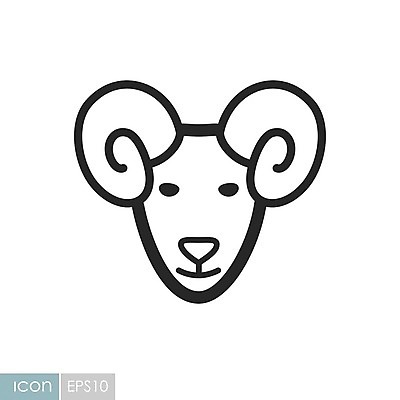 EPS 동물 얼굴 일러스트 사람없음 양 라인아트 해외202004 국내일러스트 해외일러스트 선 포유류 신체부위 파일형식 벡터 이미지허브