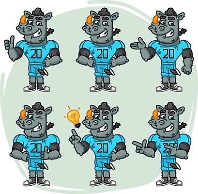 EPS 해외이미지 동물 캐릭터 디자인 스포츠 운동화 일러스트 손가락 근육 아이디어 뿔 미술 미소 그래픽 운동복 세트 축구 힘 반지 최고 큼 시원함 만화 가득함 그림 클립 코뿔소 마스코트 석고 총구 플레이어 소름 강조 해외202004 해외일러스트 일러캐릭터 손 옷 감정 신발 컨셉 장신구 포유류 문화예술 표정 구기 크기 파일형식 벡터 이미지허브