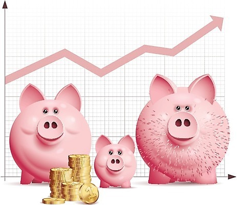 EPS 해외이미지 화살표 일러스트 가족 그래프 사람없음 동전 저축 돼지저금통 투자 상승 동전탑 해외202004 해외일러스트 컨셉 돈 비즈니스 관계 금융 쌓기 저금통 파일형식 벡터 이미지허브