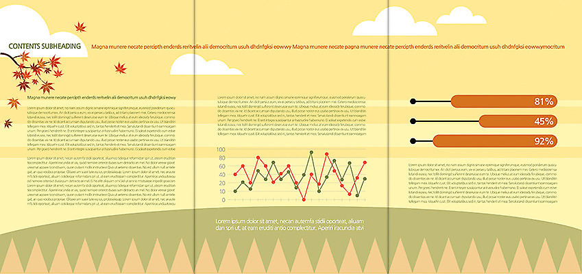 식물 구름 템플릿 편집 표지디자인 북디자인 계절 내지 리플렛 백그라운드 단풍 낙엽 북커버 3단접지 그래프 팜플렛 사람없음 독서 가을 나뭇가지 퍼센트 이미지템플릿 AI파일 자연요소 나무 잎 특수기호 파일형식 벡터