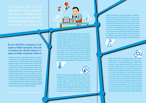템플릿 편집 표지디자인 북디자인 남자 내지 리플렛 과학 백그라운드 무늬 북커버 3단접지 현미경 실험기구 실험 한명 사람 팜플렛 물방울 온도계 체온계 생명공학 과학자 플라스크 시험관 원자 남자만 남자한명만 이미지템플릿 AI파일 직업 1 의학 학자 파일형식 벡터