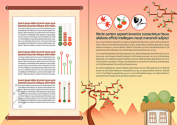 나무 식물 동물 템플릿 편집 한국전통 전통 표지디자인 북디자인 계절 내지 전통문화 백그라운드 단풍 북커버 과일 조류 그래프 산 초가집 감 팜플렛 사람없음 가을 감나무 까치 박 족자 이미지템플릿 AI파일 문화 잎 한옥 한국 파일형식 벡터