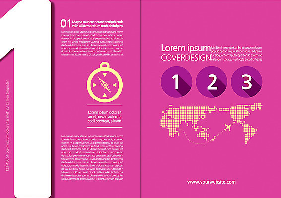 템플릿 편집 표지디자인 북디자인 분홍색 컬러 해외여행 여행 백그라운드 세계지도 지도 북커버 비행기 팜플렛 사람없음 라이프 글로벌 숫자 나침반 이미지템플릿 AI파일 문자 해외 항공교통 대중교통 생활 세계 파일형식 벡터