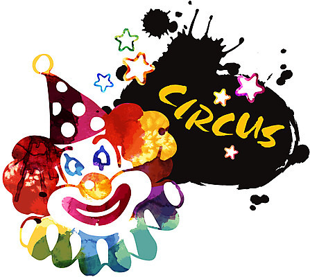 손글씨 영어 문화 예술 일러스트 캘리그라피 붓터치 문화예술 한명 사람 컬러풀 분장 피에로 서커스 국내일러스트 AI파일 문자 1 컬러 파일형식 벡터