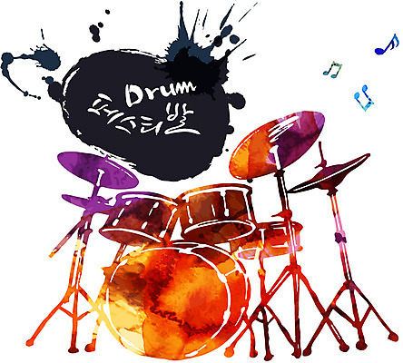 손글씨 문화 예술 악기 음악 일러스트 캘리그라피 붓터치 문화예술 사람없음 컬러풀 축제 드럼 국내일러스트 AI파일 컬러 타악기 파일형식 벡터