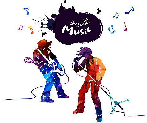 손글씨 남자 문화 예술 음악 일러스트 캘리그라피 붓터치 문화예술 사람 두명 컬러풀 공연 기타 밴드 마이크 락 남자만 국내일러스트 AI파일 컬러 음향기기 현악기 이벤트 로큰롤 파일형식 벡터