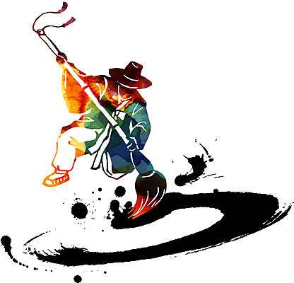 손글씨 남자 문화 예술 일러스트 캘리그라피 붓터치 서예 문화예술 한명 사람 컬러풀 붓 한복 남자만 남자한명만 국내일러스트 AI파일 1 한국전통 컬러 전통의상 파일형식 벡터