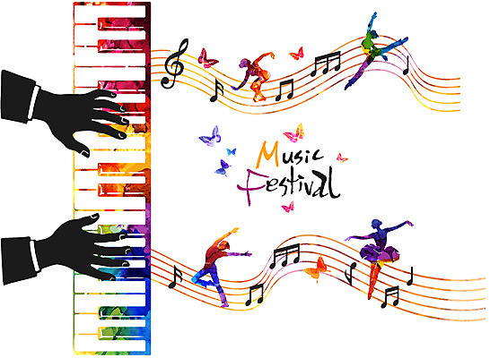 손 손글씨 여자 남자 문화 예술 악기 연주 음표 일러스트 캘리그라피 붓터치 문화예술 사람 여러명 신체부위 컬러풀 건반 피아노 발레 오선지 국내일러스트 AI파일 기호 음악 컬러 다수 춤 건반악기 악보 오선 파일형식 벡터