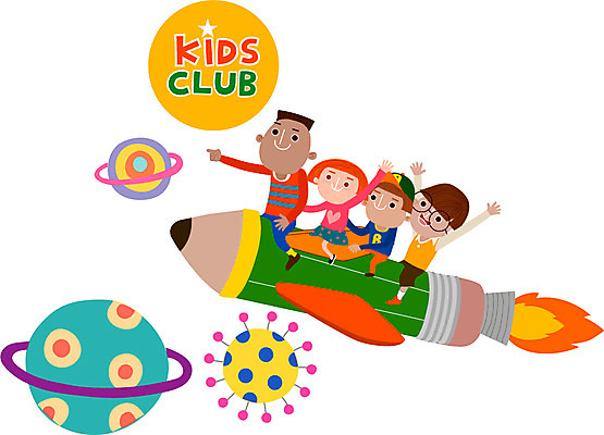 여자 어린이교육 남자 어린이 일러스트 상상 비행기 함께함 사람 여러명 우주 기쁨 행성 로켓 즐거움 클럽 어린이만 국내일러스트 AI파일 교육 감정 다수 컨셉 항공교통 대중교통 파일형식 벡터