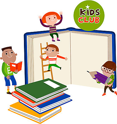 여자 어린이교육 교육 남자 어린이 일러스트 사다리 함께함 사람 여러명 책 독서 연필 기쁨 즐거움 클럽 어린이만 국내일러스트 AI파일 감정 다수 컨셉 학용품 필기구 도구 파일형식 벡터