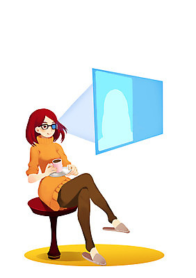 PSD 라이프스타일 여자 안경 일러스트 정보기술 스마트라이프 대화 한명 사람 찻잔 스마트 영상 편리함 영상통화 여자만 여자한명만 국내일러스트 1 잡화 컨셉 잔 기술 말하기 생활 통화 파일형식