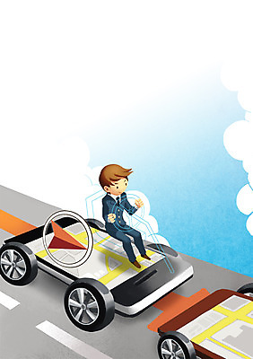 PSD 라이프스타일 남자 도로 일러스트 자동차 정보기술 스마트라이프 한명 사람 스마트폰 운전 스마트 네비게이션 편리함 남자만 남자한명만 국내일러스트 1 길 육상교통 컨셉 교통시설 모션 기술 생활 핸드폰 스마트기기 파일형식