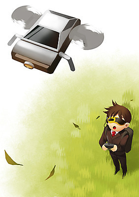 PSD 라이프스타일 남자 일러스트 정보기술 스마트라이프 한명 사람 초원 야외 비즈니스맨 리모컨 스마트 편리함 드론 원격조종 남자만 남자한명만 국내일러스트 1 컨셉 비즈니스 기술 생활 직장인 파일형식