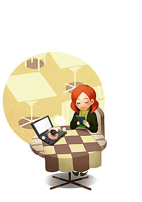 PSD 라이프스타일 여자 일러스트 탁자 티타임 정보기술 스마트라이프 한명 사람 노트북 스마트폰 찻잔 스마트 편리함 여자만 여자한명만 국내일러스트 1 가구 컨셉 휴식 잔 기술 생활 전자제품 핸드폰 스마트기기 파일형식