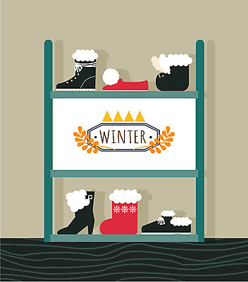 구두 백그라운드 신발 겨울 일러스트 부츠 풍경 사람없음 신발장 겨울배경 국내일러스트 AI파일 계절 파일형식 벡터