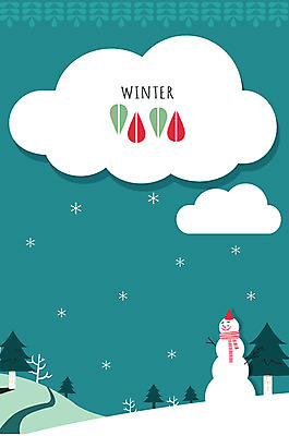 주간 나무 구름 계절 백그라운드 겨울 일러스트 눈사람 풍경 사람없음 야외 눈 겨울배경 국내일러스트 AI파일 자연요소 식물 날씨 파일형식 벡터