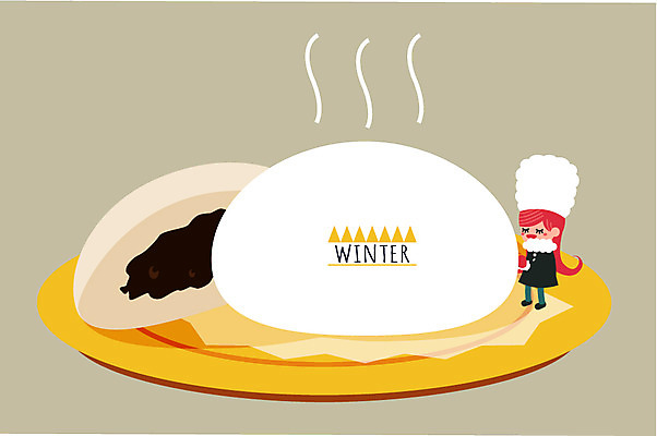 모자 접시 여자 빵 백그라운드 겨울 일러스트 디저트 한명 사람 풍경 호빵 여자만 여자한명만 겨울배경 국내일러스트 AI파일 1 식기 잡화 계절 음식 파일형식 벡터