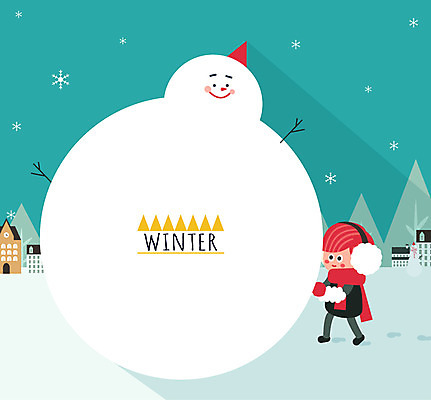 주간 계절 남자 백그라운드 겨울 일러스트 눈사람 한명 사람 풍경 야외 마을 목도리 눈 귀마개 남자한명만 겨울배경 국내일러스트 AI파일 자연요소 1 잡화 날씨 남자만 파일형식 벡터