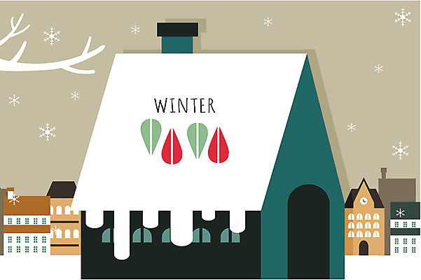 계절 백그라운드 겨울 일러스트 주택 풍경 사람없음 건물 마을 눈 겨울배경 국내일러스트 AI파일 자연요소 건축물 날씨 파일형식 벡터