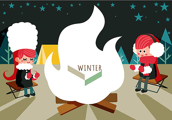 모자 계절 여자 남자 별 장갑 백그라운드 겨울 일러스트 텐트 사람 풍경 야외 두명 목도리 야간 모닥불 귀마개 겨울캠프 겨울배경 국내일러스트 AI파일 자연요소 잡화 불 캠핑도구 캠핑 파일형식 벡터