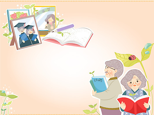 여자 교육 할아버지 노년 남자 할머니 액자 일러스트 사람 취미 두명 책 추억 기념사진 노인만 성인만 국내일러스트 AI파일 컨셉 성인 파일형식 벡터