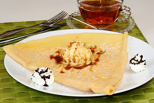 포토 JPG 식기 접시 음료 음식 포크 아이스크림 디저트 실내 사람없음 나이프 차 찻잔 생크림 시럽 크레페 일본음식 국내포토 잔 내부 칼 크림 파일형식