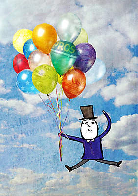 PSD 편집이미지 라이프스타일 남자 포토일러 하늘 한명 사람 열기구 합성 풍선 남자만 남자한명만 이미지편집 1 항공교통 생활 파일형식