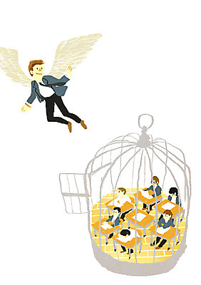 PSD 학생 여자 남자 날개 일러스트 교실 청소년 사람 여러명 일상 자유 탈출 새장 일상탈출 십대만 국내일러스트 교육 다수 컨셉 학교 라이프 케이지 파일형식