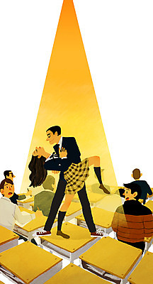 PSD 학생 여자 남자 교복 일러스트 청소년 조명 사람 여러명 일상 자유 춤 탈출 책상 일상탈출 십대만 국내일러스트 옷 가구 다수 컨셉 문화예술 라이프 파일형식