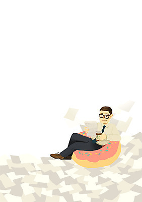 PSD 남자 일러스트 비즈니스 한명 사람 앉기 일상 자유 업무 비즈니스맨 도넛 탈출 문서 일상탈출 남자만 남자한명만 국내일러스트 1 컨셉 모션 디저트 라이프 작업 직장인 파일형식