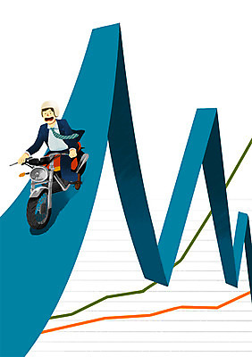 PSD 남자 일러스트 비즈니스 그래프 한명 사람 일상 자유 오토바이 비즈니스맨 탈출 일상탈출 남자만 남자한명만 국내일러스트 1 컨셉 라이프 바이크 직장인 파일형식